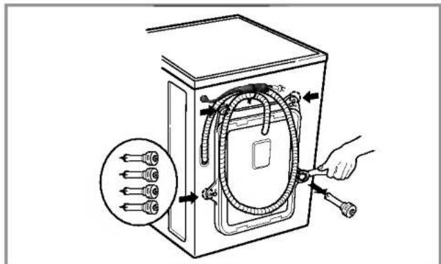 LG WD-80134T - ■ Removing transit bolts - 2
