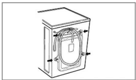 LG WD-10485T - ■ Removing transit bolts - 1