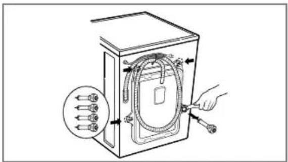 LG WD-10485T - ■ Removing transit bolts - 2