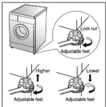 LG WD-10485T - ■ Level adjustment - 2