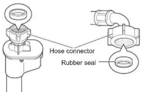 LG F4J6VYP2W - Checking the Rubber Seal on the Water Supply Hose - 2