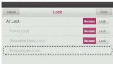 LG MULTI V PREMTA000A - Lock Setting - Temperature Lock - 1