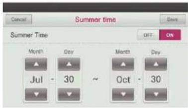 LG MULTI V PREMTA000A - Summer Time Setting - 4