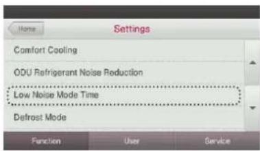 LG MULTI V PREMTA000A - Low noise mode time setting - 2