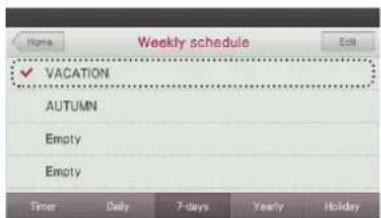 LG MULTI V PREMTA000A - Weekly Schedule - 5