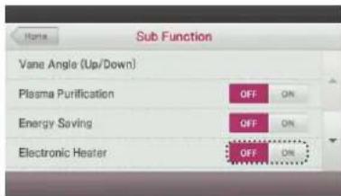 LG MULTI V PREMTA000A - Heater Setting - 2