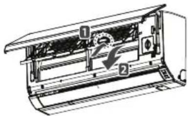 LG VM182CS - Cleaning the air filter - 2