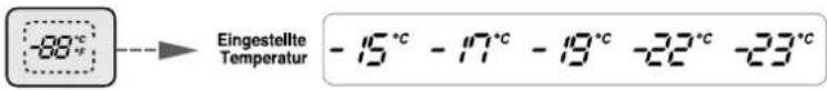 LG GW-L227HNQV - Einstellung der Temperatur im Gefrierfach - 2