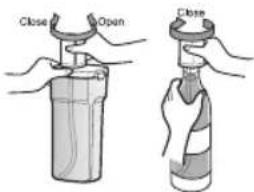 LG GW-L227HLXZ - Anschließen der Wasserflasche - 1