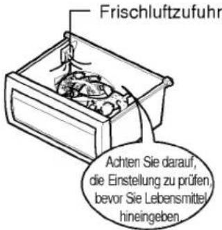 LG GR-L267DTQ - Einstellung Gemüse- oder Frischhalteabteil - 3
