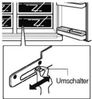 LG GR-L267DTQ - Einstellung Gemüse- oder Frischhalteabteil - 2