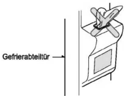 LG GR-L267ATKA - Achten Sie darauf, daß keine Lebensmittel den Eisdurchlauf behindern. - 1
