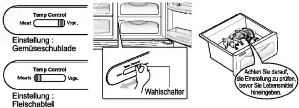 LG GR-L267ATKA - Gemüse- oder Fleischabteil einrichten - 1