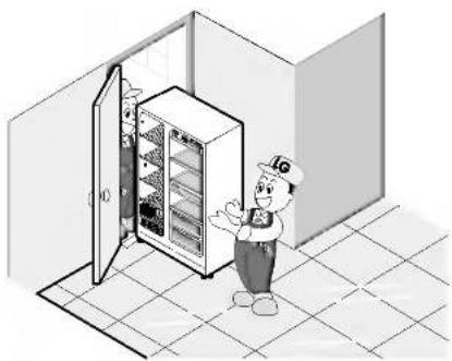 LG GR-L197QLJV - Den Kühlschrank durch die Türöffnung schieben - 1