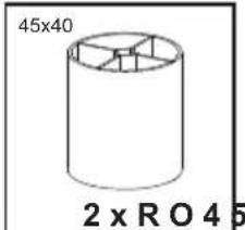 45x40 2 x R O 4 5