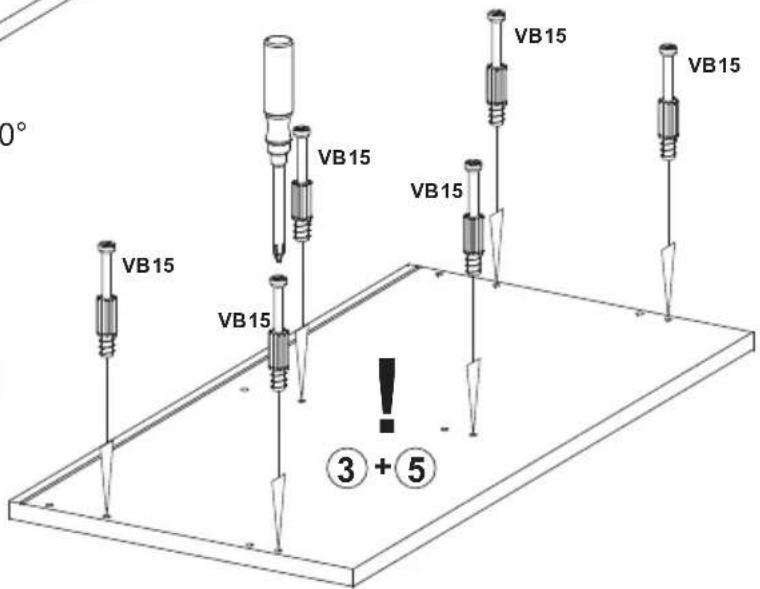 0° VB15 VB15 VB15 VB15 VB15 VB15 VB15 ③ + ⑤