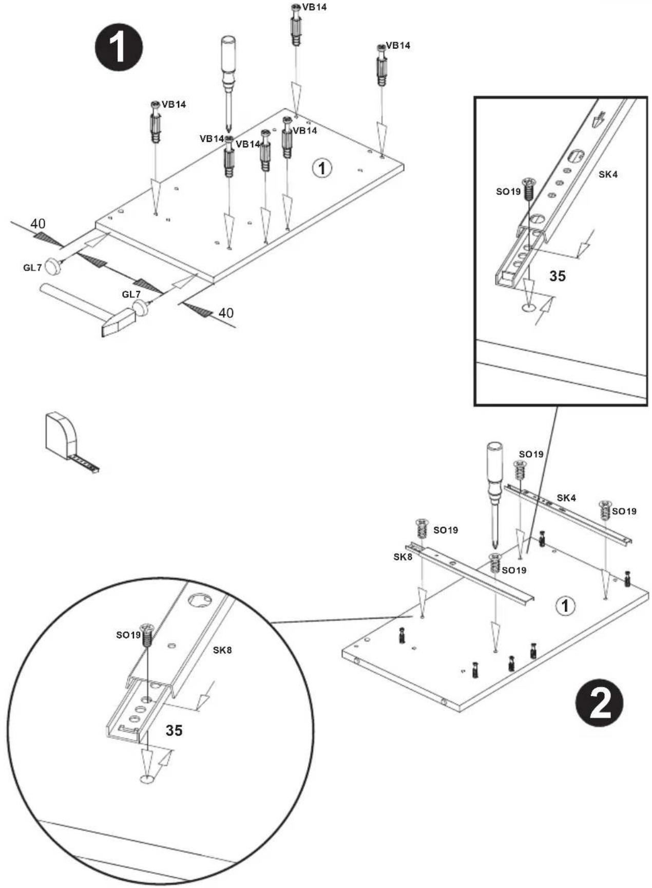 VB14 VB14 VB14 VB14 VB14 VB14 SO19 SK4 35 GL7 GL7 40 40 SO19 SK8 SO19 SK8 SO19 SO19 SO19 35 ① ②