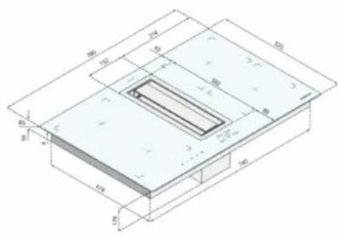SILVERLINE Flow-In Intern FLIK 854 ESK - Technische Maßzeichnung - 1