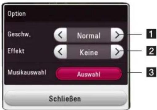 LG LHA855W - Einstellungsoptionen für die Diashow - 1