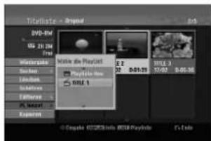 LG LH-WH7695IA - Hinzufügen weiterer Titel/Kapitel zur Playliste VR RAM- - 2