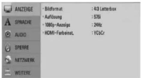 LG HB44A - Einstellung der Auflösung - 1