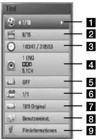 LG HB44A - Anzeige der Informationen zum Inhalt auf dem Bildschirm - 1