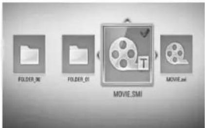 LG HB44A - Auswahl einer Untertiteldatei MOVIE - 1