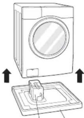 LG F4J6TY8S - Lift the appliance off the foam base. - 1