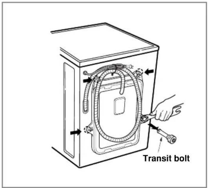 LG F1681TD5 - ■ Removing transit bolts - 1