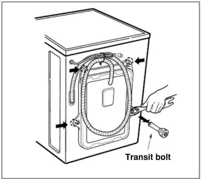 LG F14A8FDA6 - ■ Removing transit bolts - 1