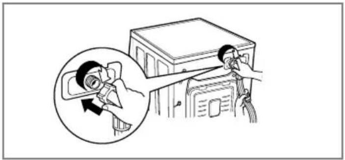 LG F14A8FDA6 - ▶ Step3: Connect hose to washer - 1