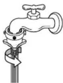 LG WF-H1500 - Fixing the connector to the water supply hose - 1
