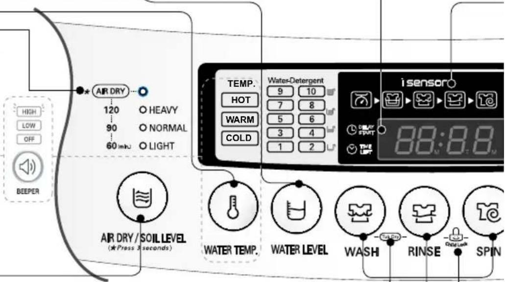 LG WF-HD100FS - BEEPER BUTTON (Only 1 valve) - 1