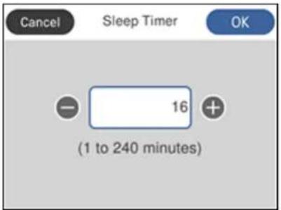 EPSON WorkForce ET-4750 - ChangingtheSleepTimerSettings - 2