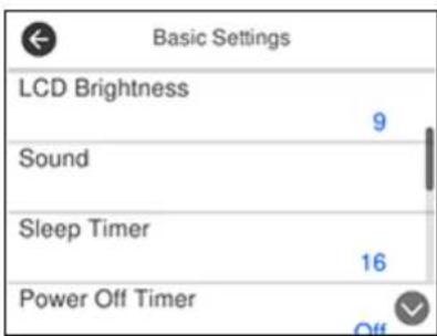 EPSON WorkForce ET-4750 - SelectBasicSettings. - 1