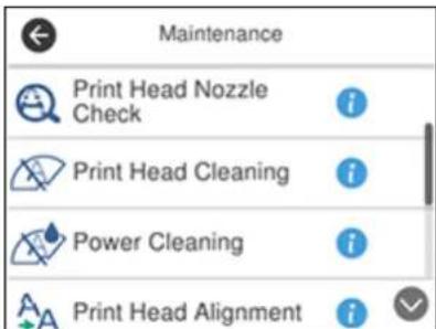 EPSON WorkForce ET-4750 - AligningthePrintHeadUsingtheProductControlPanel - 1