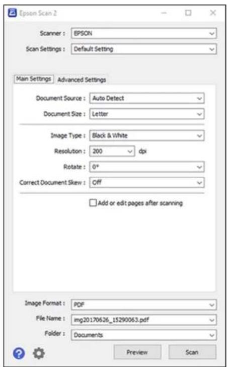 EPSON WorkForce ET-4750 - StartingaScanUsingtheEpsonScan2Icon - 1
