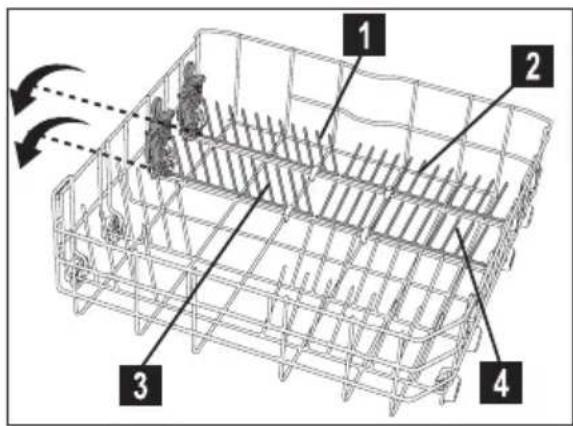 BEKO DWC6540W - Folding plate support rods - 2