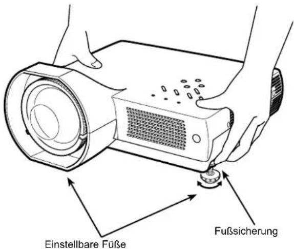 Einstellbare Füße Fußsicherung