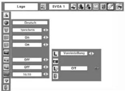 Logo SVCA 1 Deutsch sprichem On On Off Off 16:10 Vorrinstellung Off