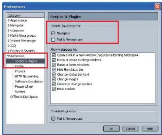 SANYO PLC-WXE46 - JavaScript-Einstellung - 1