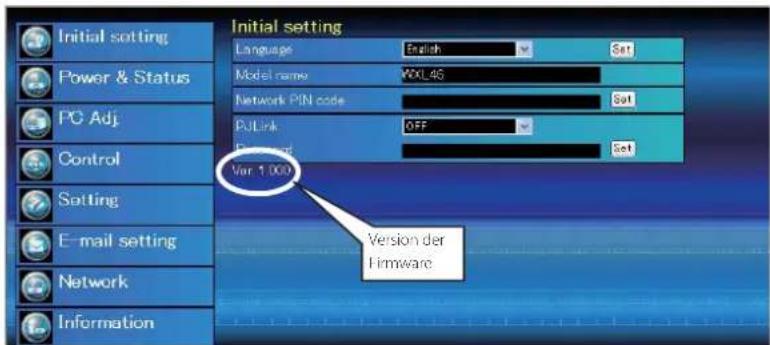 SANYO PLC-WXL46 - Kann ich die Firmware des Projektor aktualisieren? - 2