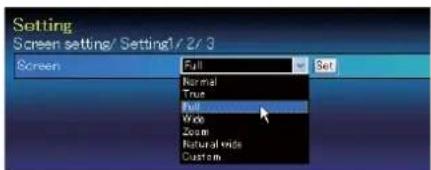 SANYO PLC-WXL46 - Screen setting - 1