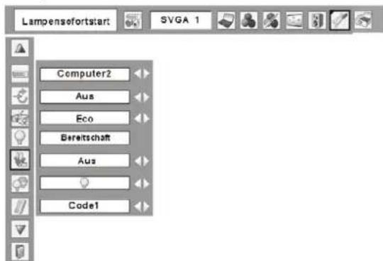 Lampensefortstart SVGA 1 Computer2 Aus Eco Bereitschaft Aus Code1