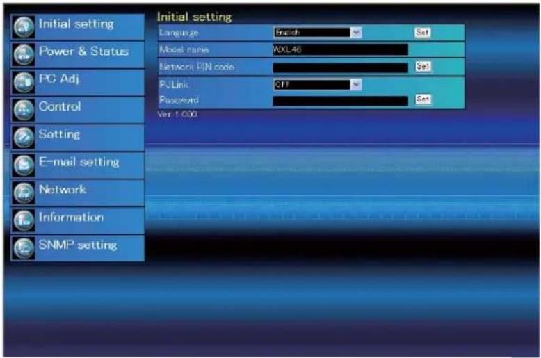 SANYO PLC-WXL46 - Anfängliche Einstellungen - 1
