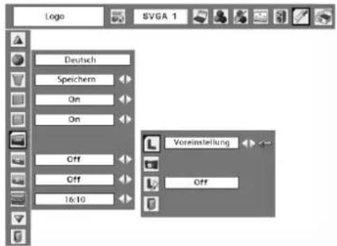 Logo SVGA 1 Deutsch Speichern On On Off Off 16:10 Voreinstellung Off