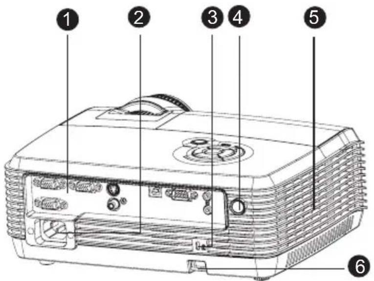 VIEWSONIC PJD6211P - Rückseite - 1