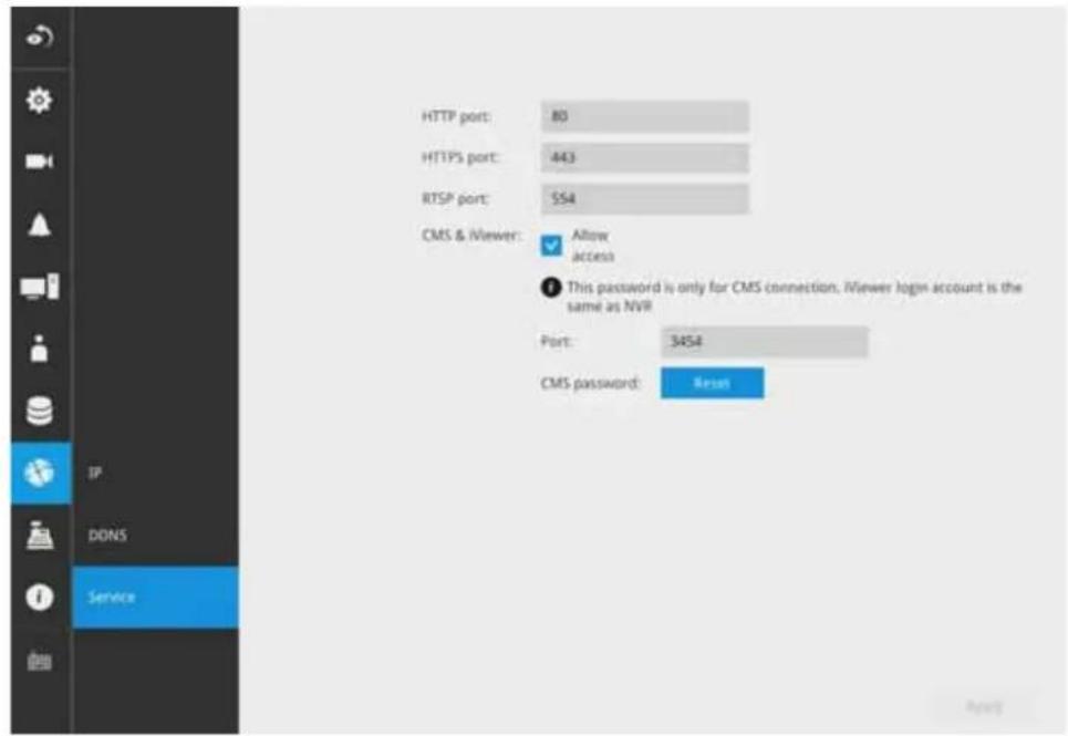 Vivotek ND8212W - Settings - Service - 1