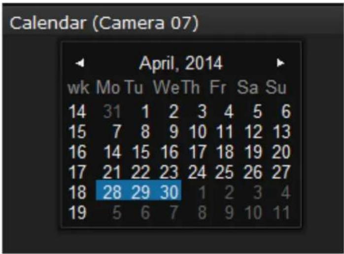 Vivotek ND8212W - 4-3-6. Calendar Panel - 1