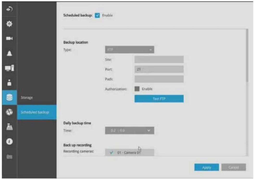 Vivotek ND8212W - 3-4-18. Settings - Storage - Scheduled backup - 1